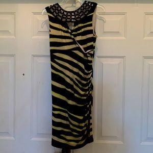 Sexy green Black and Tan body hugging Thalia size small dress. Worn once.